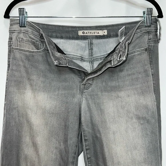 Athleta Sculptek Washed Gray Skinny Jeans Size 4 - Picture 7 of 14
